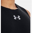 Under Armour Men's Baseline Cotton Tank || تيشيرت (حفر) أندر آرمر بيسلاين كوتون بلا أكمام للرجال لون أسود