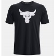 Under Armour Men's Project Rock Brahma Bull T-Shirt || تيشيرت أندر آرمر بروجكت روك براهما بول بأكمام قصيرة للرجال لون أسود