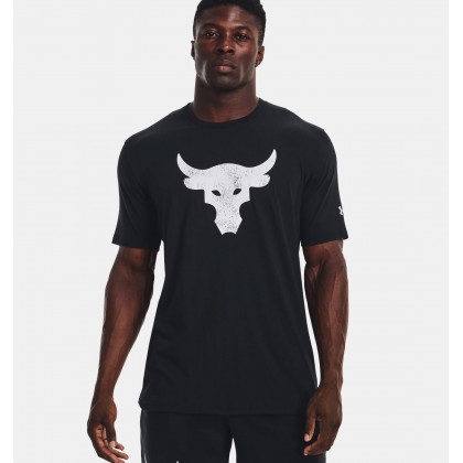 Under Armour Men's Project Rock Brahma Bull T-Shirt || تيشيرت أندر آرمر بروجكت روك براهما بول بأكمام قصيرة للرجال لون أسود