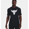 Under Armour Men's Project Rock Brahma Bull T-Shirt || تيشيرت أندر آرمر بروجكت روك براهما بول بأكمام قصيرة للرجال لون أسود