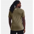 Under Armour Men's HeatGear Fitted Short Sleeve T-Shirt || تيشيرت أندر آرمر هيت-جير ارمر فيتد بأكمام قصيرة للرجال لون زيتي