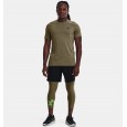 Under Armour Men's HeatGear Fitted Short Sleeve T-Shirt || تيشيرت أندر آرمر هيت-جير ارمر فيتد بأكمام قصيرة للرجال لون زيتي