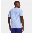 Under Armour Men's Vertical Wordmark Short Sleeve T-Shirt || تيشيرت أندر آرمر فيرتيكال وود مارك بأكمام قصيرة للرجال لون أزرق