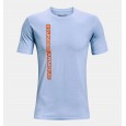 Under Armour Men's Vertical Wordmark Short Sleeve T-Shirt || تيشيرت أندر آرمر فيرتيكال وود مارك بأكمام قصيرة للرجال لون أزرق