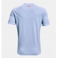 Under Armour Men's Vertical Wordmark Short Sleeve T-Shirt || تيشيرت أندر آرمر فيرتيكال وود مارك بأكمام قصيرة للرجال لون أزرق