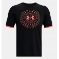 Under Armour Men's Crest SS Short Sleeve T-Shirt || تيشيرت أندر آرمر كرست اس اس بأكمام قصيرة للرجال لون أسود