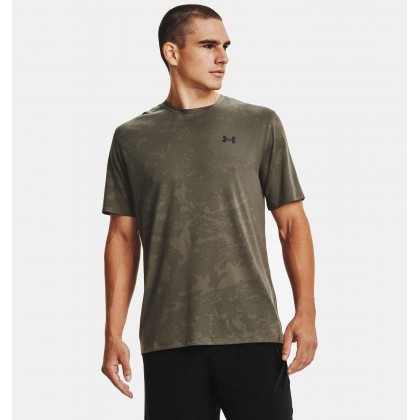 Under Armour Men's Training Vent Camo Short Sleeve T-Shirt || تيشيرت أندر آرمر ترينينج فنت كامو بأكمام قصيرة للرجال لون زيتي