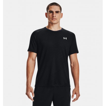 Under Armour Men's Streaker Runclipse Short Sleeve T-Shirt || تيشيرت أندر آرمر ستيكر رن بأكمام قصيرة للرجال لون أسود