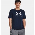 Under Armour Men's Sportstyle Logo Short Sleeve T-Shirt || تيشيرت أندر آرمر سبورت ستايل لوجو بأكمام قصيرة للرجال لون كحلي