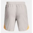 Under Armour Men's Launch SW 7'' Wordmark Shorts || شورت أندر آرمر لاونش 7 اس دبليو ووردمارك للرجال لون رمادي وبرتقالي