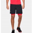 Under Armour Men's Launch SW 2-in-1 Shorts|| شورت أندر آرمر لانش 2 في 1 للرجال لون أسود وأحمر