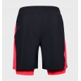 Under Armour Men's Launch SW 2-in-1 Shorts|| شورت أندر آرمر لانش 2 في 1 للرجال لون أسود وأحمر