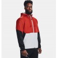 Under Armour Men's Legacy Windbreaker Jacket || جاكيت أندر آرمر ليجاسي ويندبريكر للرجال لون أحمر وأسود ورمادي