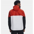 Under Armour Men's Legacy Windbreaker Jacket || جاكيت أندر آرمر ليجاسي ويندبريكر للرجال لون أحمر وأسود ورمادي