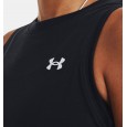 Under Armour Women's Essential Cotton Stretch Tank || تيشيرت تانك أندر آرمر ايسنشال كوتون ستريتش بلا أكمام للنساء لون أسود