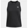 Under Armour Women's Essential Cotton Stretch Tank || تيشيرت تانك أندر آرمر ايسنشال كوتون ستريتش بلا أكمام للنساء لون أسود