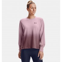 Under Armour Women's Rival Terry Gradient Crew T-Shirts|| تيشيرت أندر آرمر رايفال تيري جرادينت للنساء لون زهري