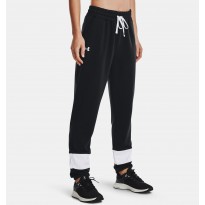 Under Armour Women's Rival Terry Colorblock Joggers || بنطلون أندر آرمر رايفال تيري كلربلوك للنساء لون أسود