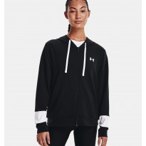 Under Armour Women's Rival Terry Colorblock Full-Zip Hoodie|| تيشيرت هودي أندر آرمر رايفال تيري ملر بلوك للنساء لون أسود