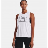 Under Armour Women's Sportstyle Logo Tank || تيشيرت تانك أندر آرمر سبورتستايل لوجو بلا أكمام للنساء لون أبيض