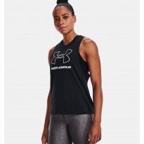 Under Armour Women's Sportstyle Logo Tank || تيشيرت تانك أندر آرمر سبورتستايل لوجو بلا أكمام للنساء لون أسود