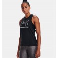 Under Armour Women's Sportstyle Logo Tank || تيشيرت تانك أندر آرمر سبورتستايل لوجو بلا أكمام للنساء لون أسود