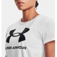 Under Armour Women's Sportstyle Graphic Short Sleeve T-Shirts|| تيشيرت أندر آرمر سبورت ستايل جرافيك بأكمام قصيرة للنساء لون أبيض