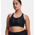 Under Armour Women's Armour Mid Keyhole Graphic Sports Bra || صدرية رياضية أندر آرمر ميد كيهول جرافيك للنساء لون أسود