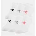 Under Armour Women's Essentials No Show (6-Pack) Socks || جوارب أندر آرمر إسنشالز نو شو للنساء-6 أزواج لون أبيض