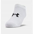 Under Armour Women's Essentials No Show (6-Pack) Socks || جوارب أندر آرمر إسنشالز نو شو للنساء-6 أزواج لون أبيض