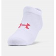 Under Armour Women's Essentials No Show (6-Pack) Socks || جوارب أندر آرمر إسنشالز نو شو للنساء-6 أزواج لون أبيض