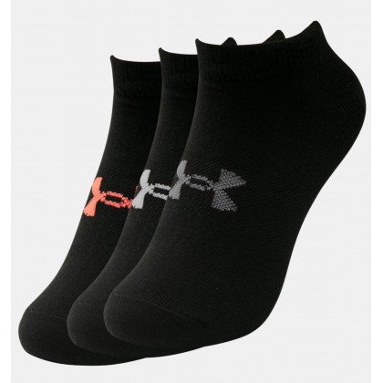 Under Armour Women's Essentials No Show (6-Pack) Socks || جوارب أندر آرمر إسنشالز نو شو للنساء-6 أزواج لون أسود