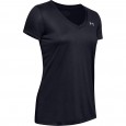 Under Armour Women's UA Tech V-Neck T-Shirt || تيشيرت أندر آرمر تك ياقة V للنساء لون أسود