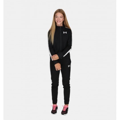 Under Armour Girls' UA Knit Tracksuit || بدلة رياضية أندر آرمر نت للبنات لون أسود