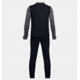 Under Armour Boys' UA Knit Colorblock Tracksuit || بدلة رياضية أندر آرمر نت كلر بلوك للأطفال لون أسود ورمادي