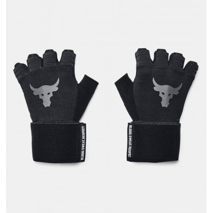 Under Armour Men's Project Rock Training Gloves || قفازات أندر آرمر بروجكت روك ترينينج للرجال لون أسود