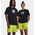 Under Armour Unisex Boxed Heavyweight Short Sleeve T-Shirt || تيشيرت أندر آرمر وكسد هيفي-ويت للرجال والنساء لون أسود