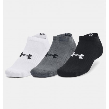 Under Armour Unisex Core No Show (3-Pack) Socks || جوارب أندر آرمر كور نو شو للجنسين-3 أزواج بثلاث ألوان