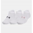 Under Armour Unisex Essential No Show (3-Pack) Socks || جوارب أندر آرمر ايسنشال نو شو للجنسين-3 أزواج لون أبيض