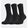 Under Armour Unisex Core Crew (3-Pack) Socks || جوارب أندر آرمر كور كرو للجنسين-3 أزواج لون أسود