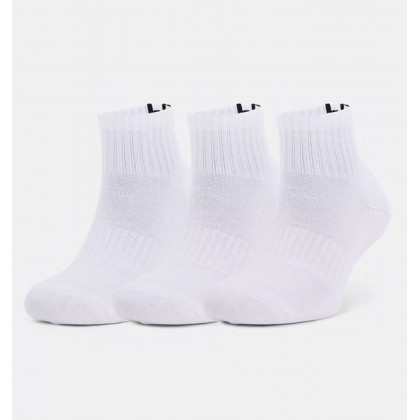 Under Armour Unisex Core Quarter (3-Pack) Socks || جوارب أندر آرمر كور كوارتر للجنسين-3 أزواج لون أبيض