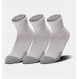 Under Armour Unisex HeatGear Quarter (3-Pack) Socks || جوارب أندر آرمر هيت جير كوارتر للجنسين-3 أزواج لون أبيض