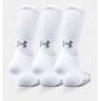 Under Armour Adult HeatGear® Crew (3-Pack) Socks || جوارب أندر آرمر ادلت هيت جير كرو للجنسين-3 أزواج لون أبيض