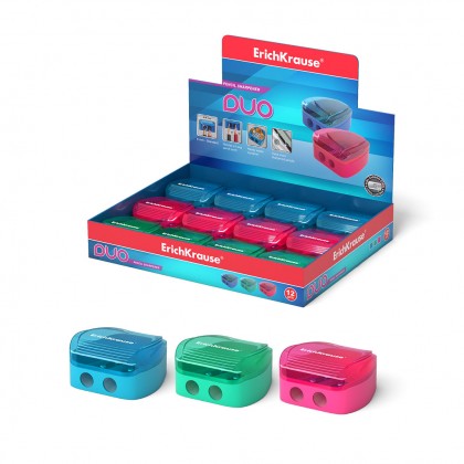 Double hole plastic sharpener ErichKrauseبراية