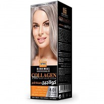 كولاجين صبغة شعر لون أشقر رمادي فاتح درجة 8.01 || COLLAGEN PRO HAIR COLOR SYSTEM