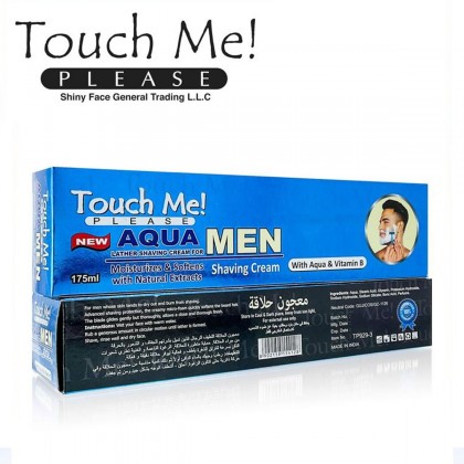 معجون حلاقة مع أكوا وفيتامين ب من تاتش مي حجم 175 مل || AQUA Shaving Cream by Touch Me