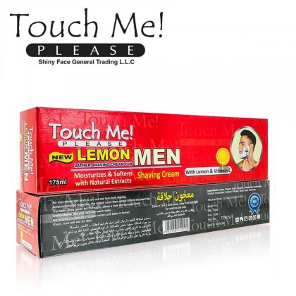 معجون حلاقة مع الليمون وفيتامين سي من تاتش مي حجم 175 مل || Lemon Shaving Cream by Touch Me