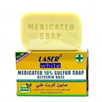 صابون كبريت طبي حجم 100 مل || Medicated 10% Sulfur Soap by Laser White