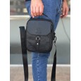 حقيبة كروس شبابية بحمالة كتف للرجال لون أسود || Leather Crossbody Shoulder Bag