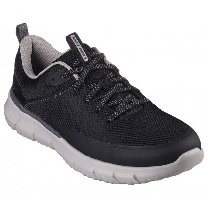 حذاء سكيتشرز دل ريكتو للرجال لون أسود || Skechers Men's Del Retto - Arling Shoes